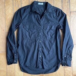 Babaton Aritzia Classic Black Button-Down Blouse Size XS
